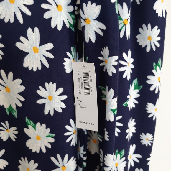 Long sleeve midi length daisy print dress - Picture 5 of 7